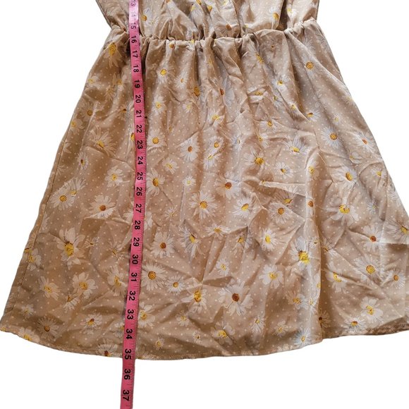 Large Suzy Shier Sleeveless Lined Daisy Dress - Picture 9 of 12